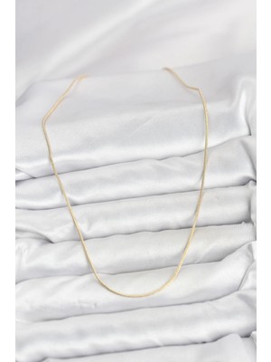 cm 14K Gold Renk Yılan Zincir Model Kadın Kolye - Bamido