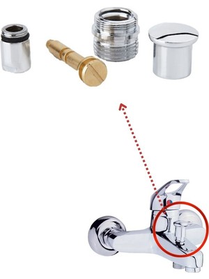 Primeaks Mix Banyo Bataryası Yönlendirici Aparat – Duş & Musluk Uyumlu Su Yönlendirme Vanası