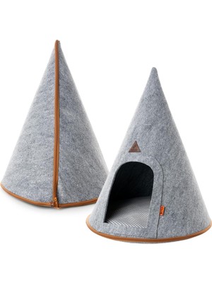 Braventa Collection Beylini Kedi Evi Köpek Çadırı Katlanabilir Taşınabilir Demonte Kolay Kurulum Şık Dizayn Yaz Kış Isı