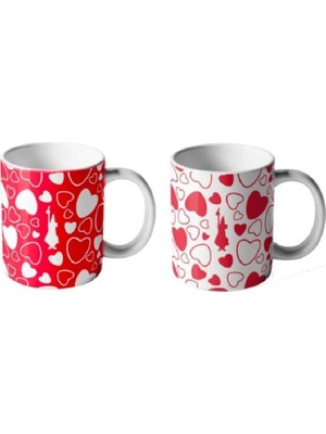 Braventa Collection Bialetti - Kalp Desenli 2'li Kupa Seti