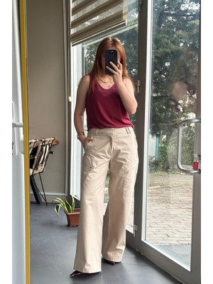 Pulli Collection Kargo Cepli Geniş Kalıp Pantolon