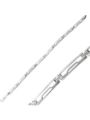 Bazarhane Gümüş Oksitli Erkek Bileklik