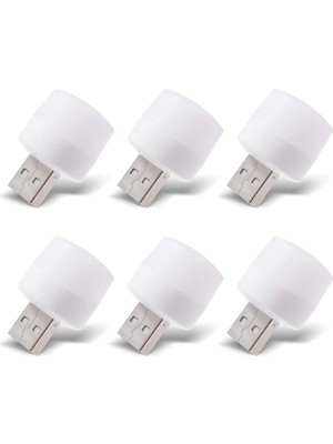 Braventa Collection Aksesuarcı USB LED Küçük Beyaz Işık, USB Mini LED Lamba, Koridor, Tuvalet, Oturma Odası, Çocuk Odası