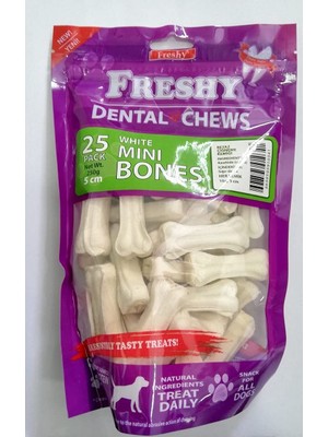 Braventa Collection Irem Freshy Dental Mini Bones Sütlü Köpek Çiğneme Kemiği 25 ADET.250 gr