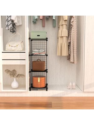 Braventa Collection Decobella Dekoratif Tel Dolap - 3 Küp