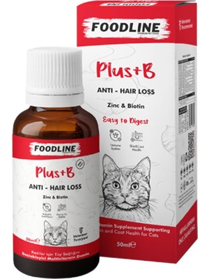 Braventa Collection Foodline Kediler Için Plus +B Damla 50 Ml, Tüy Sağlığını Destekleyici Biotinli Multivitamin