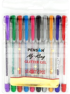 Braventa Collection Pensan My-Kıng Simli Jel Kalem 10LU Set - PE02227JK00S10