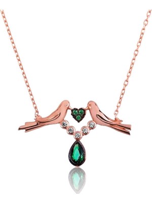 Bazarhane Gümüş Sevgi Kuşu Bayan Kolye