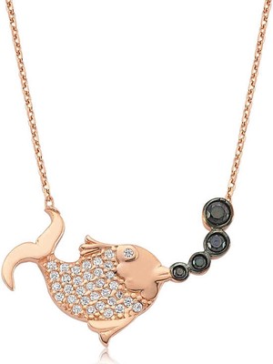 Bazarhane Gümüş Balık Bayan Kolye