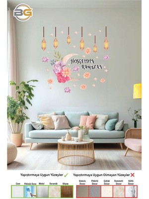 Allians Hoşgeldin Ramazan Temalı Renkli Sticker Seti, Dekoratif ve Eğlenceli Ürün