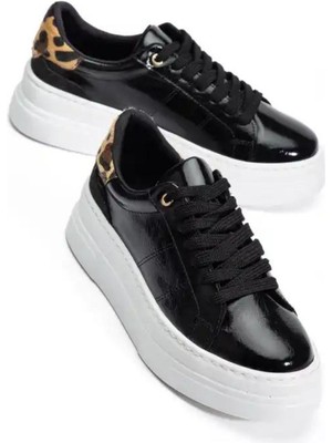 SEPET365 Jetan Siyah Rugan Bağcıklı Spor Ayakkabı