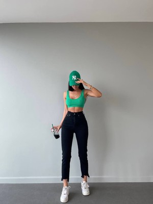 Aida Fashion Paça Puskullu Mom Jeans