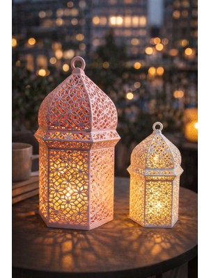 Allians Şık 2'li Ramazan Feneri Mumluk Seti, Salon ve Bahçe Dekorasyonu