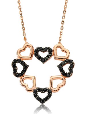 Bazarhane Gümüş Kalpli Aşk Bayan Kolye