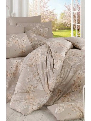 Biçomi Çift Kişilik Nevresim Takımı Pamuklu Bej Bahar