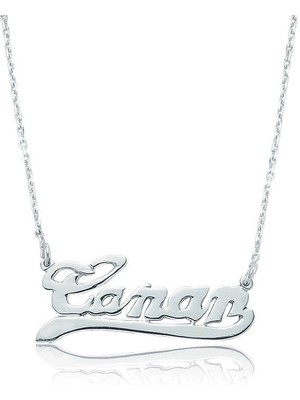 Bazarhane Gümüş Kişiye Özel Isimli Bayan Kolye