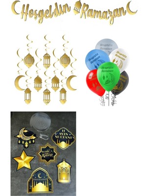 Allians Ramazan Temalı 23 Parça Hoşgeldin Banner ve Süs Seti