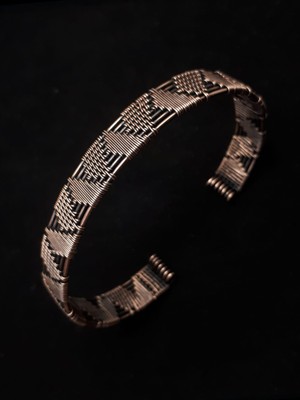 Ören - Saf Bakır El Yapımı Örme Bileklik