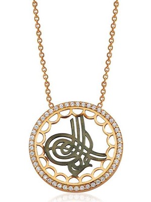 Bazarhane Gümüş Tuğralı Bayan Kolye