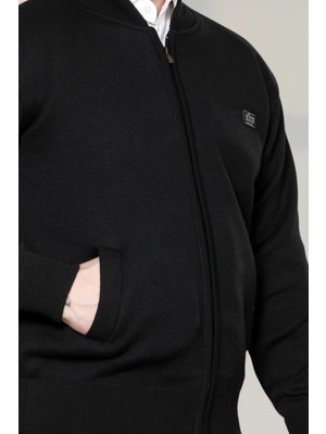 Erkek Baba ve Orta Yaş Triko Örgü Içi Astarlı Akrilik Fermuarlı Kışlık Baba Hırka