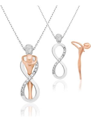 Bazarhane Gümüş Sonsuz Aşk Bayan Kolye