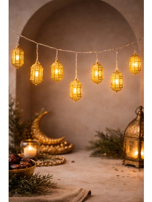 Allians Ramazan Temalı 2mt Pille Çalışan Gün Işığı Fener LED
