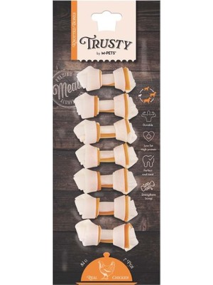 Delixa M-Pets Trusty Chıcken Düğümlü Kemik 7li 84GR/6,4CM