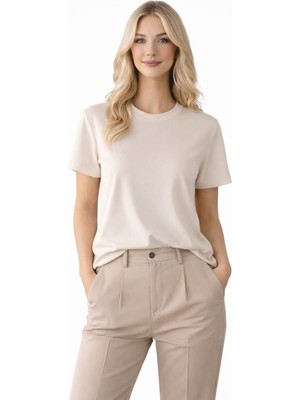 Gkc Butik Taş Rengi Salaş T-Shi