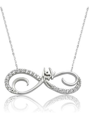 Bazarhane Gümüş Sonsuz Aşk Bayan Kolye