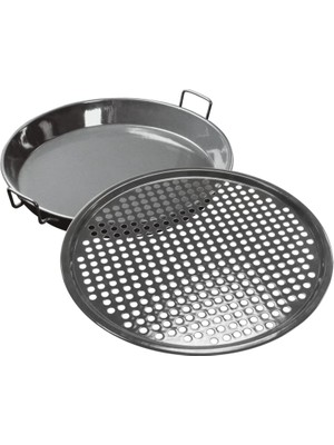 Braventa Collection Aygaz Gurme Set 420, Porselen Emaye Tava ve Delikli Plaka Tabak, Barbekü Izgara, Buharda Pişirme, 42