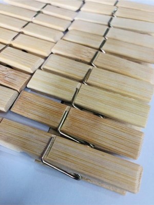 Braventa Collection Bambu - Ahşap Mandal - Çamaşır Mandalı