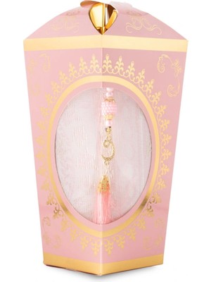 Allians Ramazan Feneri, Tesbih ve Seccade Hediye Seti | Pembe Kraft Asetat Kutu