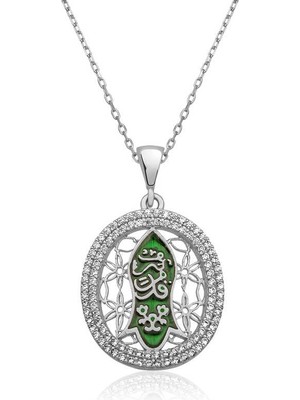 Bazarhane Gümüş Nal-I (Kadem-I) Şerif Bayan Kolye