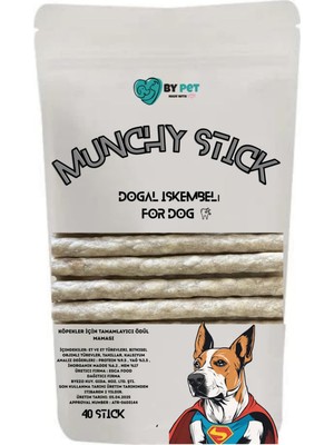 Braventa Collection Doğal Işkembeli Köpek Ödül Maması, Köpek Munchy Çubuk 40 Adet