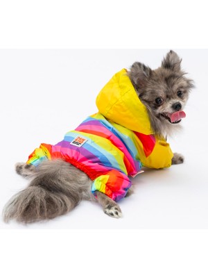 Braventa Collection Pawstar Peru Polarlı Su Geçirmez Küçük Irk Köpek Yağmurluk Tulum (L)