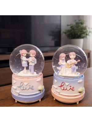 Skygo Orta Boy Mutlu Romantik Çiftler Kar Küresi