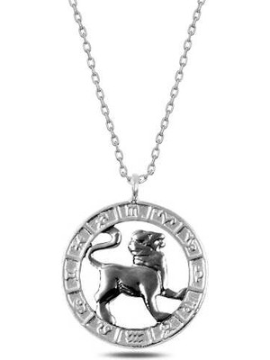 Bazarhane ​​gümüş Aslan Burcu Kolye