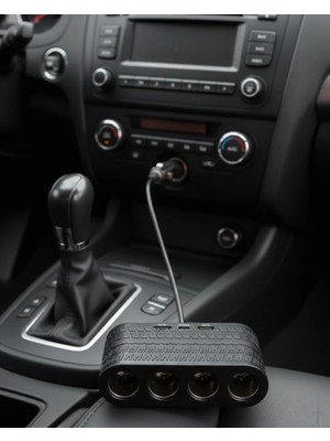 Mulvxkrg KRG02 Araçlar Için 4 Lü Çakmak Çoklayıcı Type C USB ve Koruma Sistemli (Mulvix)