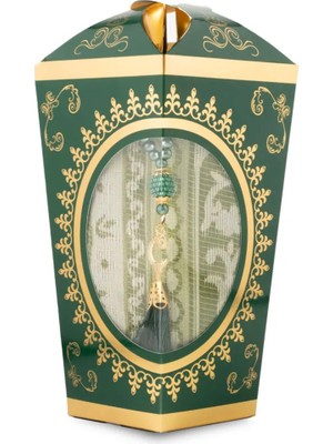 Allians Ramazan Feneri, Tesbih ve Seccade Hediye Seti Kraft Asetat Kutuda Yeşil