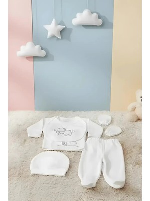 Ayıcık 5 Parça Set | Unisex Bebek Hastane Çıkış | Minik Dünya