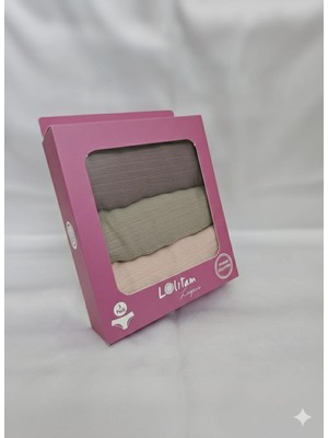 Lolitam Lingerie Hb Comfort Kadın Pamuklu Bato Fitilli Külot 3’lü Set – Konfor ve Şıklık