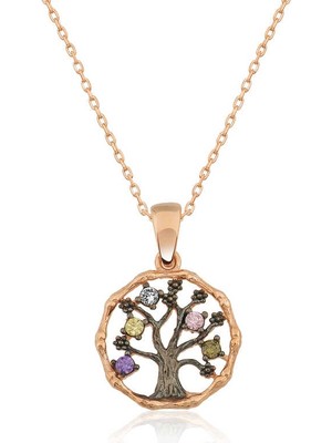 Bazarhane Gümüş Küçük Hayat Ağacı Bayan Kolye