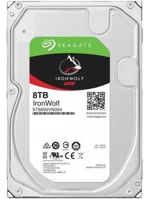 8 Tb Seagate 3.5 Ironwolf Sata3 7200RPM 256MB ST8000VN004 (3 Yıl Resmı Dıst Garantılı)
