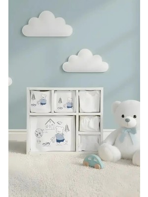 Minik Dünya Mavi Ayıcık 10 Parça Tam Set | Erkek Bebek Hastane Çıkış | Eksiksiz