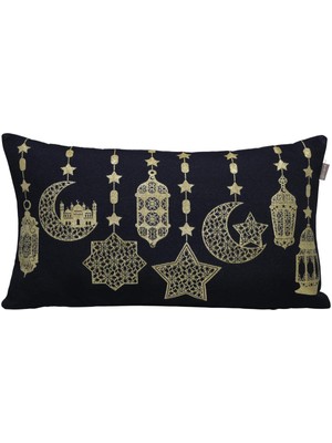 Allians Renkli Ramazan Feneri Jakarli Dokuma Goblen Kırlent 30X55CM