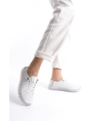 Msc Hakiki Deri Kadın Yeni Sezon Hakiki Deri Günlük Kadın Ayakkabı Esnek Taban Comfort Taban