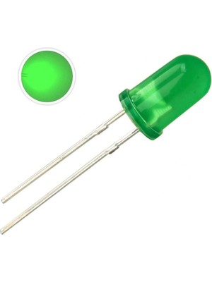 China 5mm LED Yeşil Diyot Diffused 1 Adet