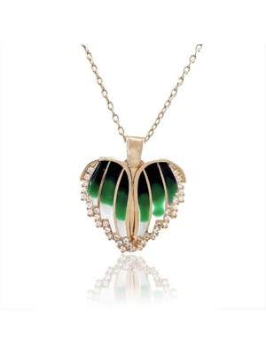 Bazarhane Gümüş Rose Kalpli Isimli Bayan Kolye