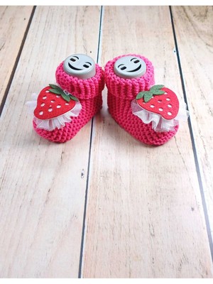 Bebek Triko Patik Nar Çiçeği