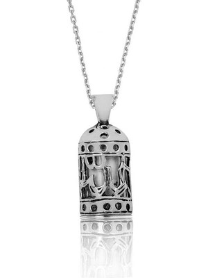 Bazarhane Gümüş Allah Yazılı Cevşen Dualı Kolye